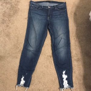 Flying Monkey frayed bottom jeans